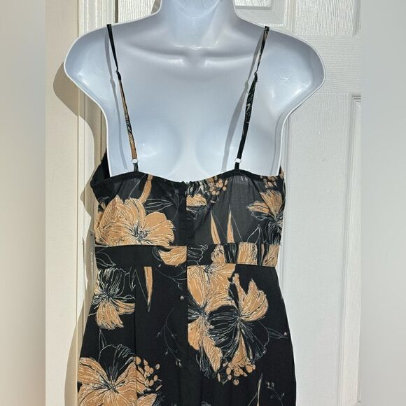 NWT Lulu Darling Daylily Black Floral Print High-Low Maxi Dress size S - Picture 9 of 15